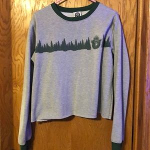 smokey the bear cropped long sleeve